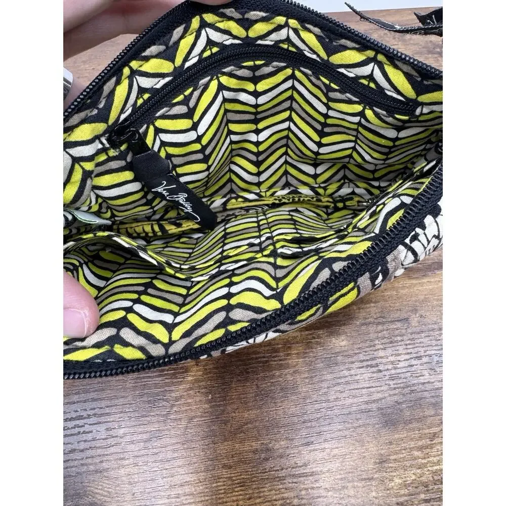 Vera Bradley Citron Ultimate Wristlet Clutch Wallet Yellow Black Discontinued